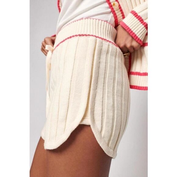 FAHERTY Game Set Sweater Short Organic Cotton Cashmere Vintage Cream Size XL - Picture 3 of 10